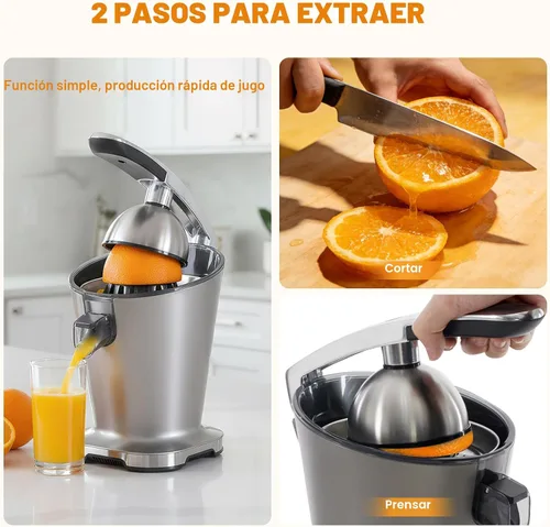 Miniatura 5 de NEWBULIG Exprimidor eléctrico de cítricos, exprimidor automático de naranja con mango de agarre suave, máquinas extractoras de jugo de naranja