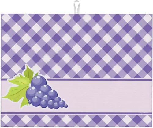 Miniatura 38 de Apple Orchard - Tapete de secado de platos de grano de madera de 18 x 24 pulgadas para encimera de cocina, almohadilla absorbente de microfibra