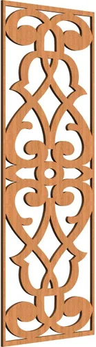 Miniatura 195 de 9 3/8"W x 24 3/8"H x 1/4"T Bellaire Decorativos Paneles de pared de madera calado, abedul