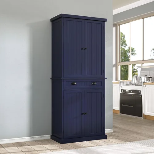Miniatura 13 de ARTPOWER Armario de almacenamiento de despensa de cocina de 72 pulgadas de alto con cajón y estantes ajustables, armario de despensa para cocina