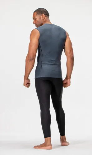 Miniatura 5 de DEVOPS Paquete de 3 camisas de compresión atléticas sin mangas para hombre