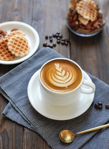 Miniatura 7 de Sweese Tazas apilables de porcelana para capuchino de 8 onzas con platillos y soporte de metal, para bebidas de café especiales, capuchino, latte