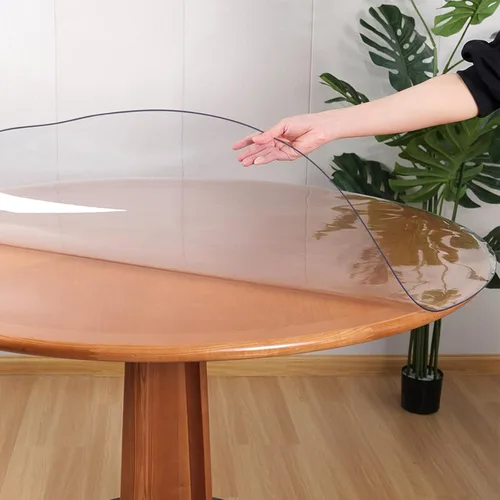 Miniatura 9 de RostiKong Protector de escritorio transparente de 20 x 36 pulgadas, almohadilla protectora para mesa, forro protector rectangular de plástico
