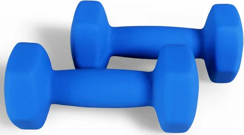 Miniatura 3 de Fitvids Neoprene Dumbbell Hand Weights, Anti-Slip, Anti-roll, Hex Shape Colorful, Pair or Set with Stand