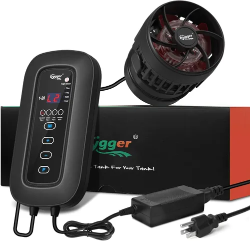 hygger DC Potente Generador de Olas para Acuario, Bomba de Agua de Circulación Silenciosa para Acuario, Frecuencia de Flujo Ajustable, 4 Modos de
