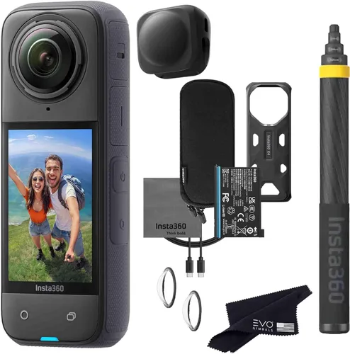 Miniatura 2 de Insta360 Paquete de palitos selfie extendidos X4 (9.8 ft/9.8 pies), cámara de acción 8K impermeable 360 con sensores de 1/2 pulgada de 48 MP, video