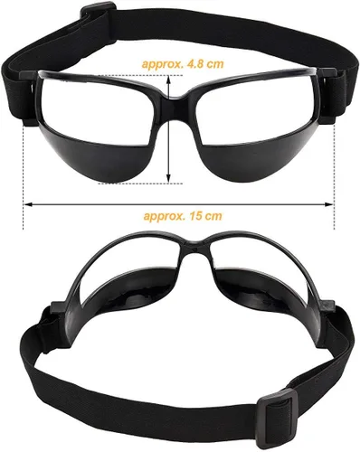 Miniatura 2 de 10 gafas de baloncesto para driblar, especificaciones de regate, ayuda profesional de entrenamiento de baloncesto, correa elástica ajustable, gafas