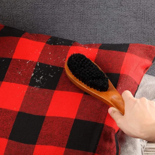 Miniatura 4 de Patelai 2 piezas cepillo de tela para pelusa 3 en 1 de doble cara, cepillo para prendas, removedor de pelusa, calzador, mango de madera de haya