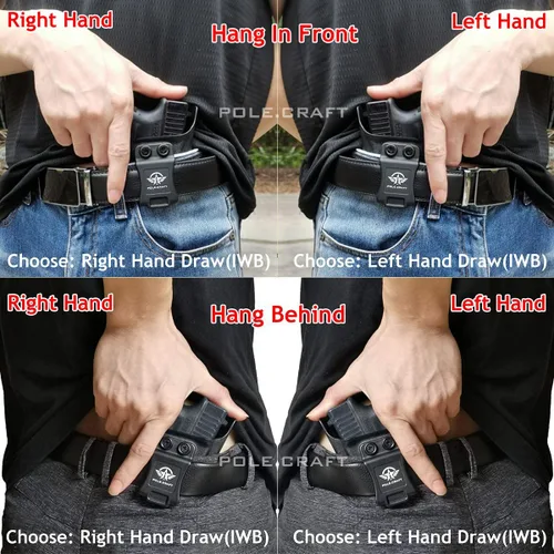 Miniatura 6 de Funda para arma Taurus G2C, Kydex IWB personalizada: Taurus G2C 9mm y pistola Millennium PT111 G2 / PT140 - Portador oculto en la cintura