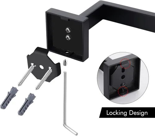 Miniatura 2 de KES Soporte de papel higiénico negro mate Soporte de pared para papel higiénico de baño para Mega Rolls SUS304 acero inoxidable negro mate