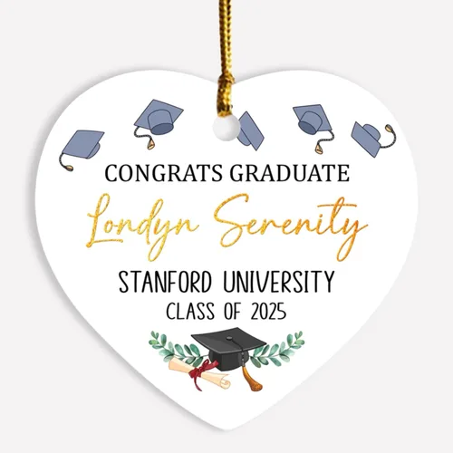 Miniatura 20 de Adorno de graduación «and So The Adventure Begins», adorno de graduación con nombre personalizado, regalo para graduación, escuela secundaria