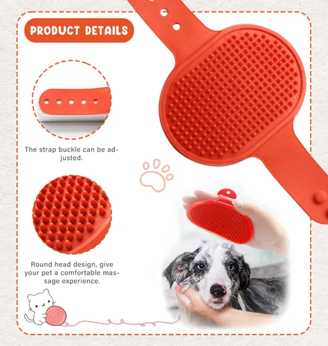 Miniatura 7 de Kit de aseo para gatos con cepillo deslizante para quitar mascotas, cortaúñas, guante de baño para masajes, peine de pulgas para conejos, cachorros