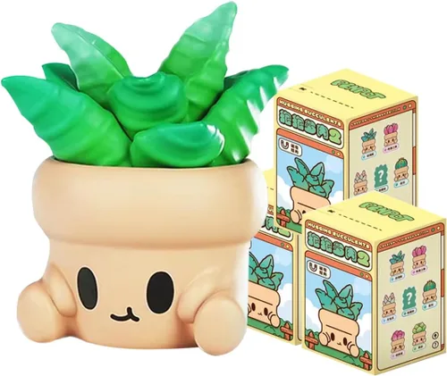 Miniatura 10 de Aven Rabbit Hugging Succulents 2 Series - Caja ciega de juguetes para figuras de acción lindas, modelo de regalo de cumpleaños, bolsa ciega