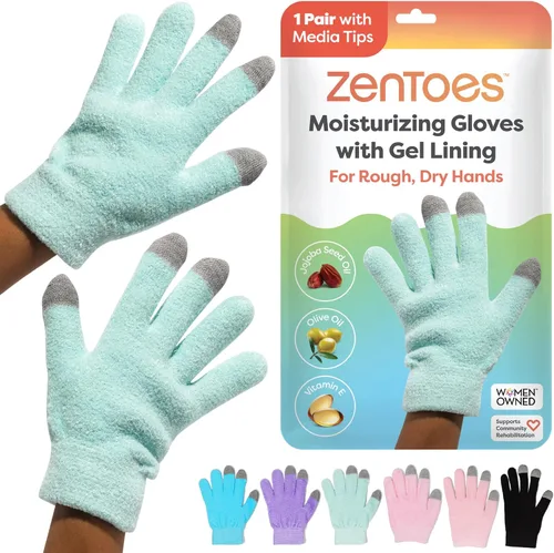 Miniatura 12 de ZenToes Guantes Hidratantes para Manos Secas, Gel Infundido con Aceite de Semilla de Jojoba, Aceite de Oliva y Vitamina E, Hidratante Nocturno