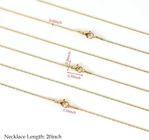 Miniatura 2 de UMAOKANG Cadenas de acero inoxidable chapadas en oro para la fabricación de joyas, cadena de joyería de serpiente de cable fino a granel