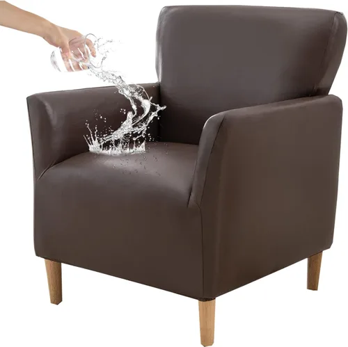 Miniatura 46 de CRFATOP - Funda elástica para sillón de mediados de siglo moderno de 1 pieza, fundas de silla de acento de jacquard con brazos, fundas de silla