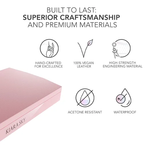 Miniatura 2 de Kiara Sky Reposabrazos profesional para uñas para estaciones de técnico de manicura y pedicura, resistente a la acetona y al agua (azul)