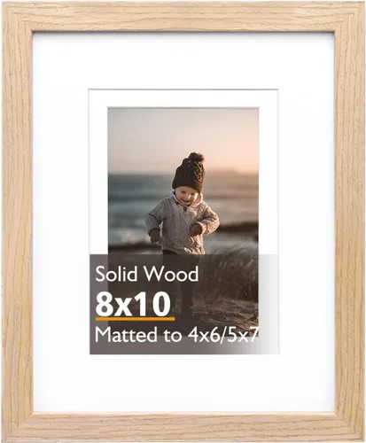 Miniatura 15 de KINLINK 3.5x5 Picture Frame, Ash Black Solid Wood Frame with Plexiglass for Table Top and Wall Mounting, Photo Frame for Horizontal or Vertical