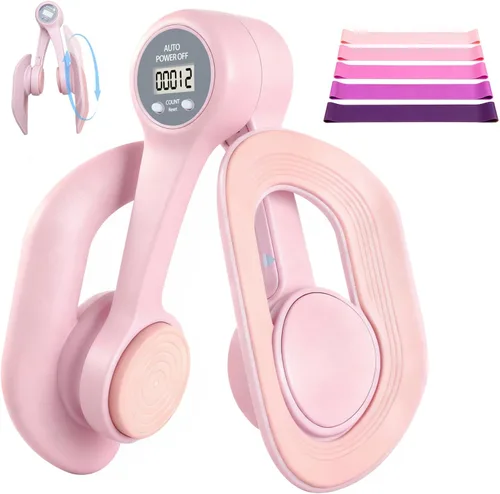 Miniatura 8 de Ejercitador interior del muslo para mujeres, dispositivos de ejercicio del suelo pélvico con contador de pantalla, entrenador de cadera ajustable