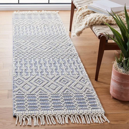Miniatura 22 de SAFAVIEH Natura Collection - Alfombra decorativa de 2 x 3 pies, color marfil, con flecos de lana marroquí bohemia, hecha a mano, ideal para zonas