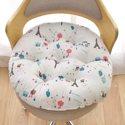 Miniatura 3 de vctops Cojín redondo suave bohemio para silla de jardín, patio, hogar, cocina, oficina, asiento, cojín de 16 pulgadas de diámetro Towel