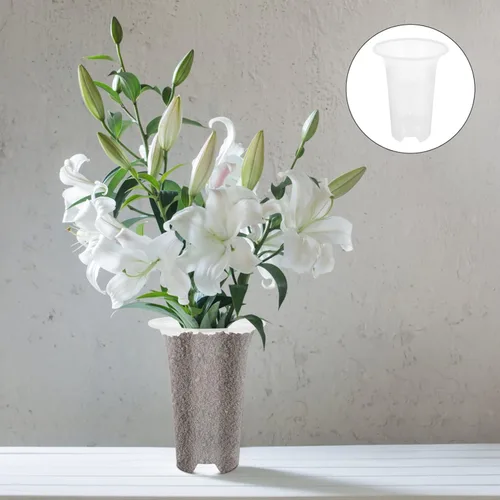 Miniatura 2 de DOITOOL 5 macetas de plástico transparente para orquídeas, macetas con agujeros, transpirables, altas, para interiores y exteriores, plantas