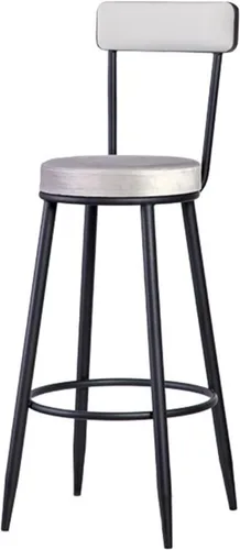 Miniatura 7 de Taburetes de bar altos, silla de bar creativa, estilo industrial simple con respaldo, taburete alto para el hogar, cocina, restaurante, cafetería