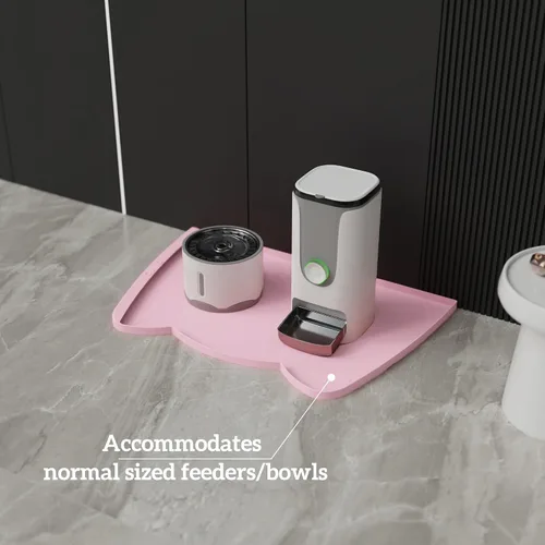 Miniatura 124 de OHMO - Tapete de silicona para alimentos para gatos, tapete de alimentación de mascotas para el piso, antideslizante e impermeable, bandeja de agua