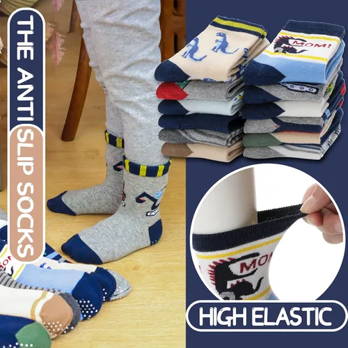 Miniatura 2 de Calcetines de agarre para bebés y niños calcetines de algodón antideslizantes y antideslizantes