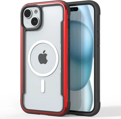 Miniatura 18 de RAPTIC Funda magnética Air para iPhone 15, funda protectora transparente a prueba de golpes, grado militar probada para caídas de 10 pies, funda