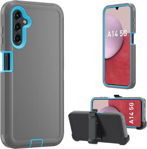 Miniatura 10 de Funda para Samsung Galaxy A14 5G, A14 5G resistente, [protección de grado militar] [a prueba de golpes] [a prueba de caídas] [a prueba de polvo]