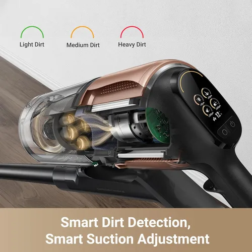 Miniatura 3 de DREAME Aspiradora inalámbrica Z20, aspiradora inteligente con potente succión de 250 AW, hasta 90 minutos de tiempo de funcionamiento, versátil