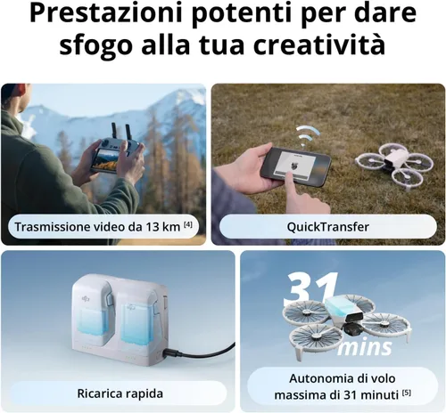 Miniatura 6 de DJI Flip Fly More Combo con controlador remoto RC 2 con pantalla, dron con cámara 4K UHD para adultos, despegue desde la palma, retorno automático
