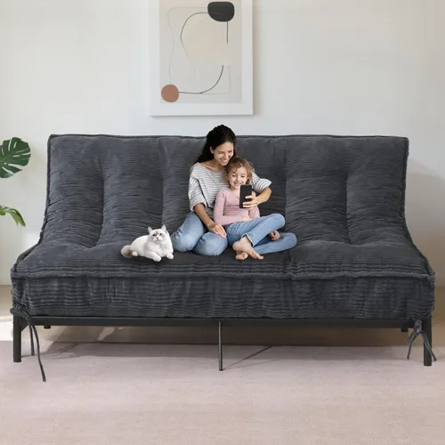 Miniatura 10 de JUIKURY Colchón de futón de 8 pulgadas Tamaño completo, futones gruesos para sofá cama, sofá cama para dormir, colchón de piso para adultos, colchón