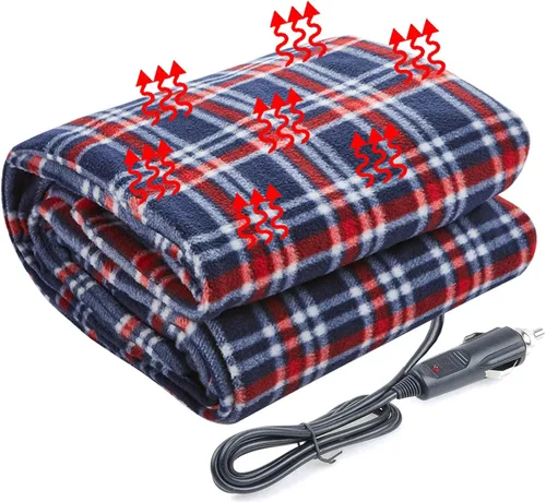 Miniatura 11 de Big Ant Manta eléctrica para automóvil de 12 V con apagado automático de 4 horas, manta eléctrica de nivel de calentamiento rápido para automóvil