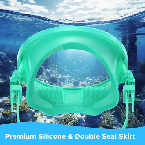 Miniatura 5 de Máscara de buceo, máscara ovalada de buceo para adultos, equipo de esnórquel, máscara de buceo libre, gafas para esnórquel, máscara de natación