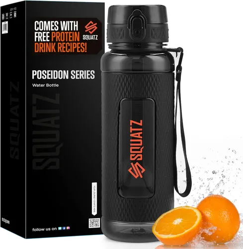 Miniatura 9 de SQUATZ Poseidon Series - Botella de agua deportiva de 78 onzas – Botella de agua deportiva de gran volumen de boca ancha para gimnasio, con hebilla
