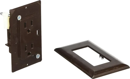 Miniatura 5 de RV Designer AC Toma Corriente Dual Autocontenida con Placa de Cubierta S811 - Receptáculo de Salida de Energía de 15 Amperios 125 VCA para RVs