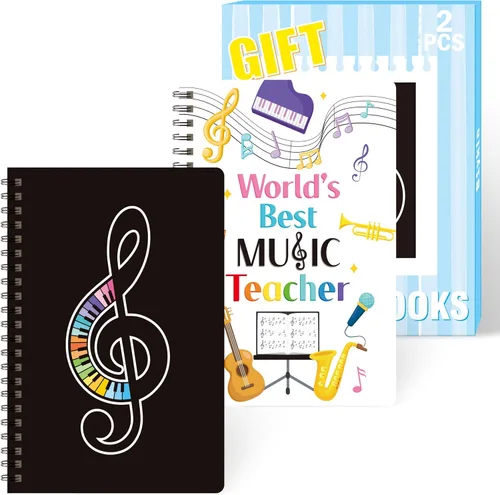 Miniatura 25 de B1ykin Cuadernos en espiral A5, 2 unidades, 50 hojas, 100 páginas, encuadernados con alambre, regalo de agradecimiento al profesor, cuaderno