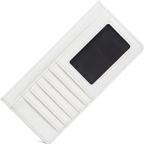 Miniatura 12 de Cartera Delgada para Tarjetas de Crédito Ultra Delgada Cartera Larga para Tarjetas Bolsillos con Cremallera Estuche para ID Cartera Pequeña Compacta