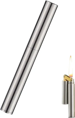Nunchaku - Encendedor de queroseno de cobre puro, muela de molienda retro, encendedores de pedernal, portátil, de acero inoxidable, regalo para