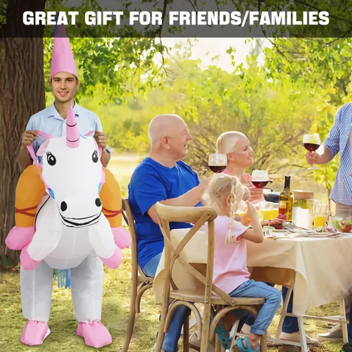 Miniatura 6 de HZGDEJTG Ropa inflable del montar a caballo blanco, ropa inflable para los adultos