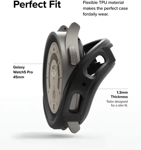Miniatura 5 de Ringke Air Sports - Funda compatible con Samsung Galaxy Watch 5 Pro de 1.772 pulgadas, suave, flexible, ligera, delgada, TPU para minimalistas