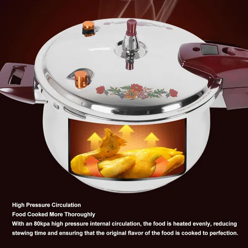 Miniatura 2 de Olla a presión de acero inoxidable mejorada 2024, mini ollas a presión de 80 KPA para estufas de inducción, gas y eléctricas, con mango ergonómico