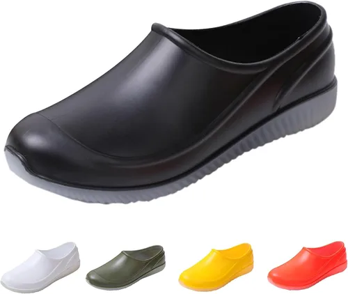 Miniatura 5 de Zapatos de trabajo antideslizantes para hombres y mujeres, zuecos de chef, ligeros, antideslizantes, resistentes al agua, cómodos zuecos de jardín