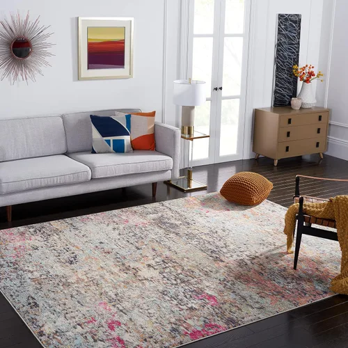 Miniatura 7 de SAFAVIEH Colección Madison - Alfombra de acento 2'2" x 4', negro y dorado, diseño abstracto moderno, no desprende pelusa y fácil cuidado, ideal