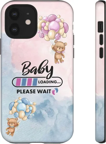 Miniatura 20 de Cute Baby Loading Phone Case for iPhone Models and Variants - Sweet Maternity Phone Cover for Pregnancy Reveal or Baby Shower Matte