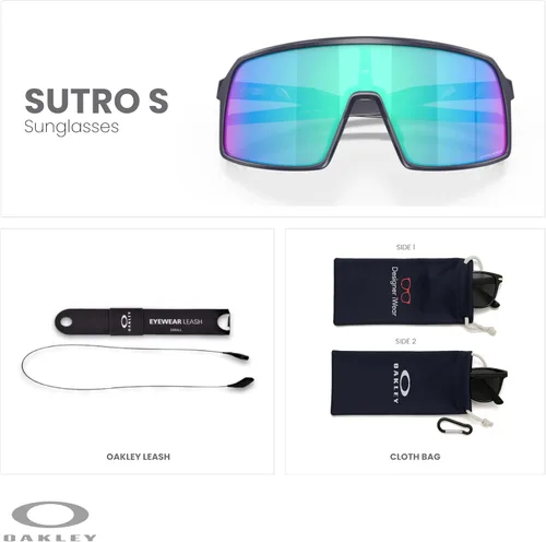 Miniatura 58 de Oakley Sutro OO9406 / OO9462 - Lentes de sol para hombre, kit de correa de accesorios, bolsa de microfibra