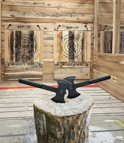 Miniatura 4 de Juego de hachas y tomahawks, halcones de doble mordida, diseño para lanzar recreación y diversión