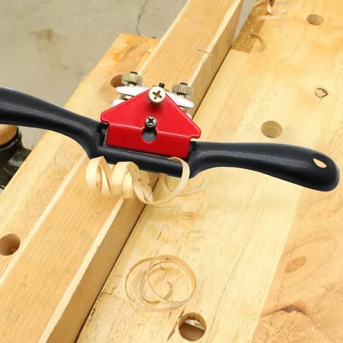 Miniatura 6 de Jiozermi Portavoces ajustables de 9 pulgadas con 4 hojas de metal de repuesto, plano de carpintería, cepilladora manual para artesanos de madera